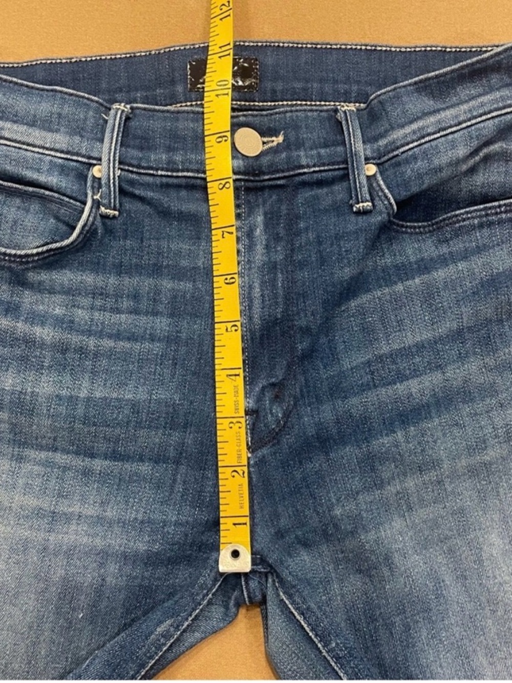 MOTHER Denim jeans mid rise dazzler crop fray squeeze it size 27 - Picture 10 of 12